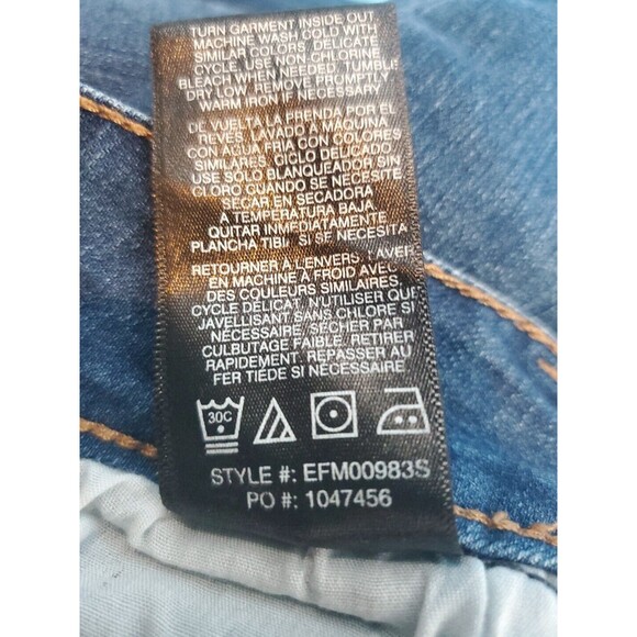 Womens Cropped Jeans Sz 2 Frayed Hem Mid Ris Kensie Jeans 26" Waist - Picture 16 of 16